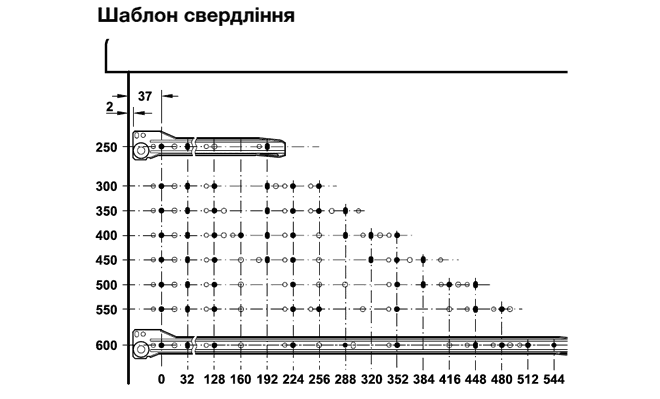 Направляющая Роликовая частичный выдвижения 350мм 15кг 