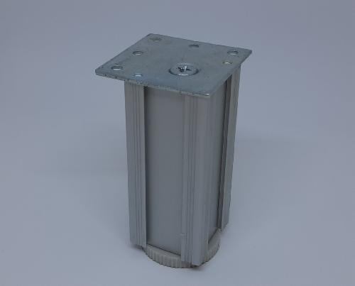 Ніжка меб. алюмінію регул.(квадрат)40*100 рифлена