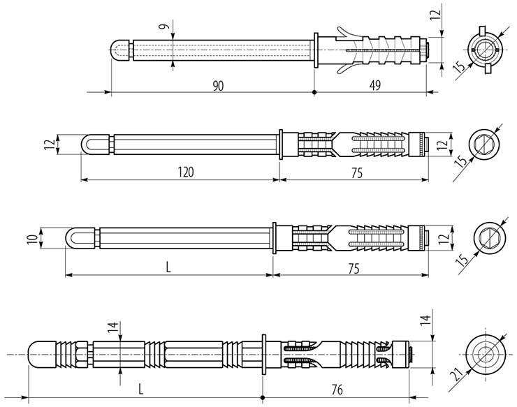 Полицетримач GTV врізний CLEAR 10х145 мм