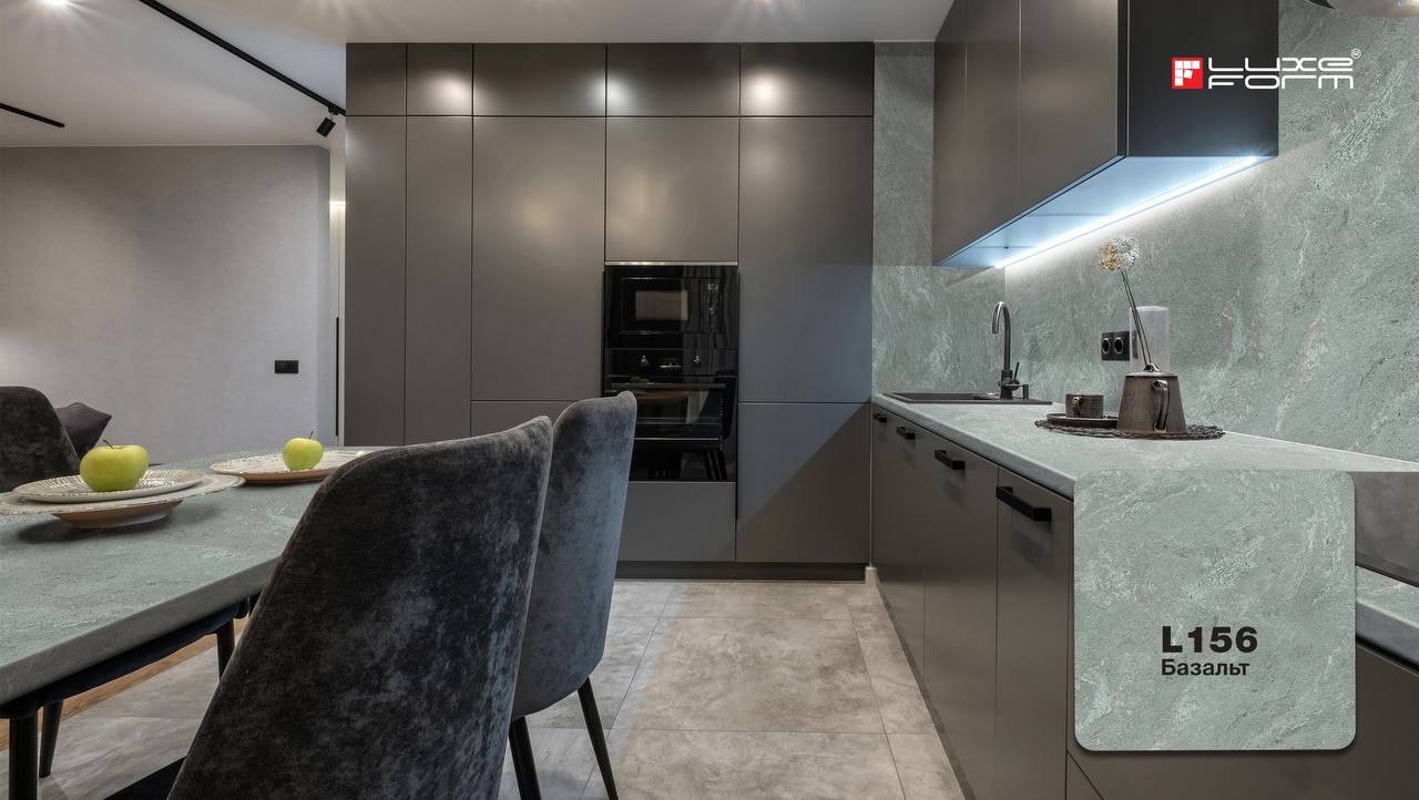 Стільниця L156 Базальт 1U R6 38х4200х600мм LuxeForm